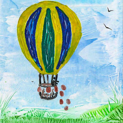 Ein schwebender Ballon