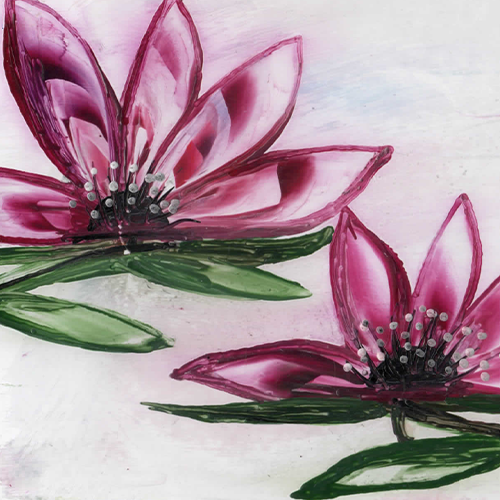 Wasserlilien auf einem Teich